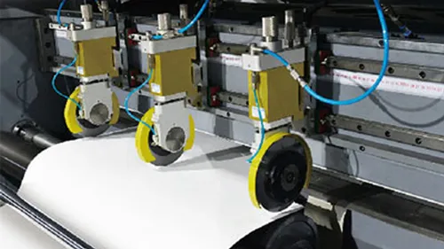 High speed slicer unit of servo drive cross cutting machine