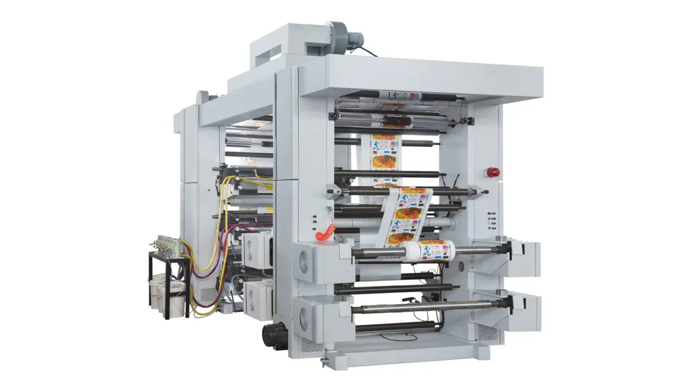 ZBR120A Stack Flexo Printing Machine | Double Unwind Rewind Flexographic Printing Press