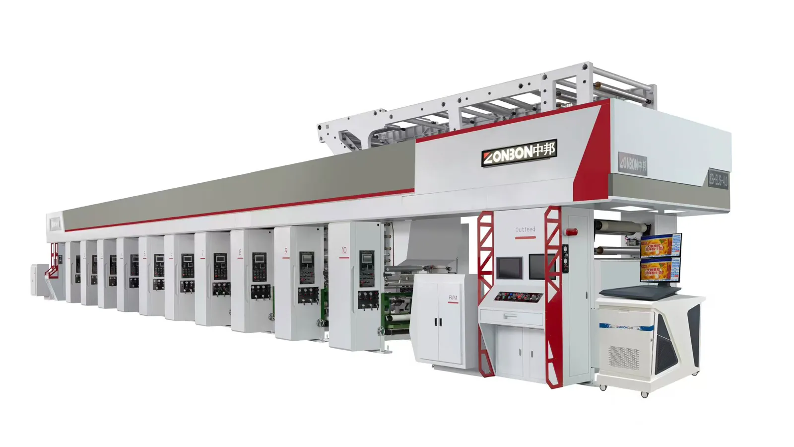 ZB400-ELS Rotogravure Printing Machine High Speed Electronic Line Shaft Gravure Press Main View