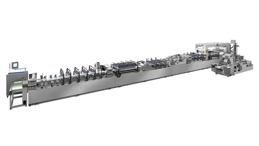 Double Lane Box Pouch Bag Making Machine | Flat Bottom Zipper Bag Machine