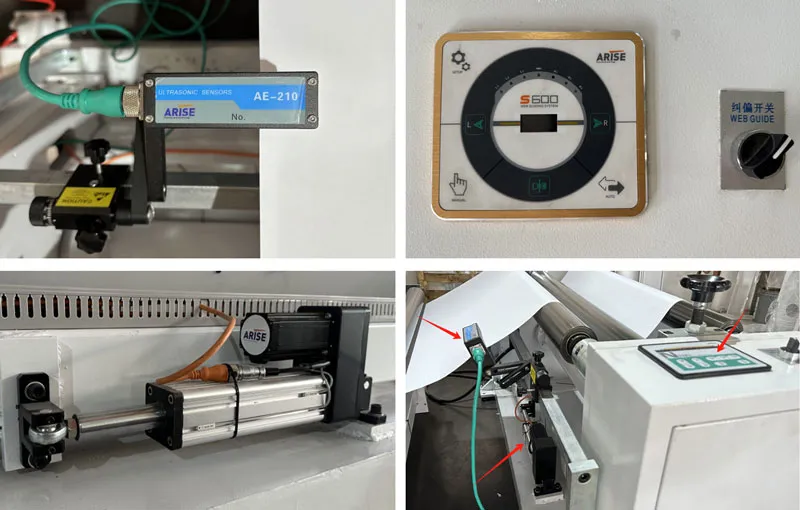 web guide ultrasonic edge control system slitting machine