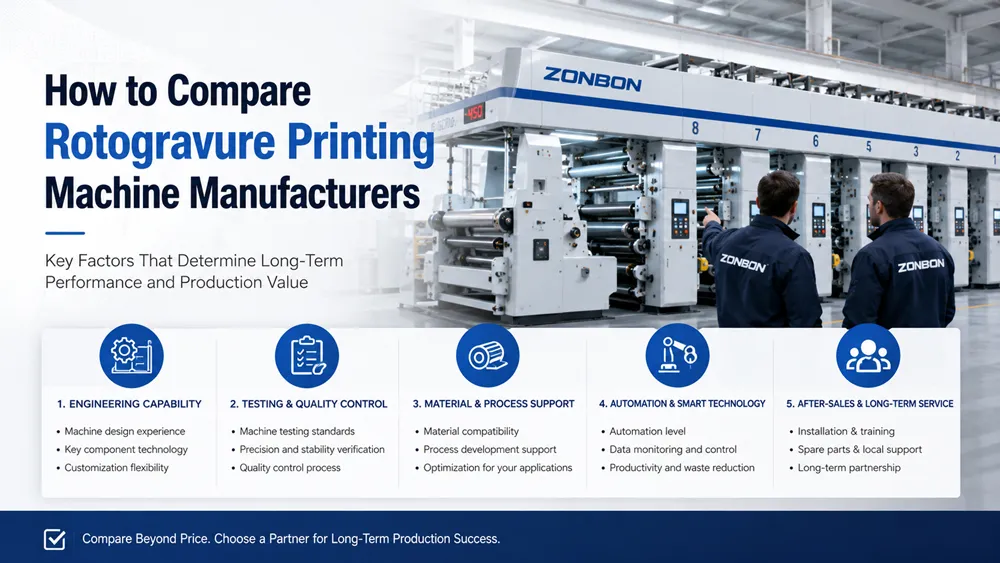How to Compare Rotogravure Printing Machine Manufacturers