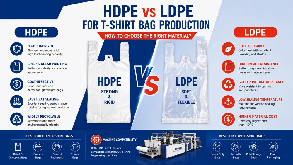 HDPE vs LDPE for T-Shirt Bag Production: How to Choose?