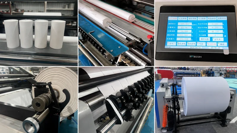 ZBFQ1400 Thermal Paper Slitting Machine for POS Receipt Rolls Details
