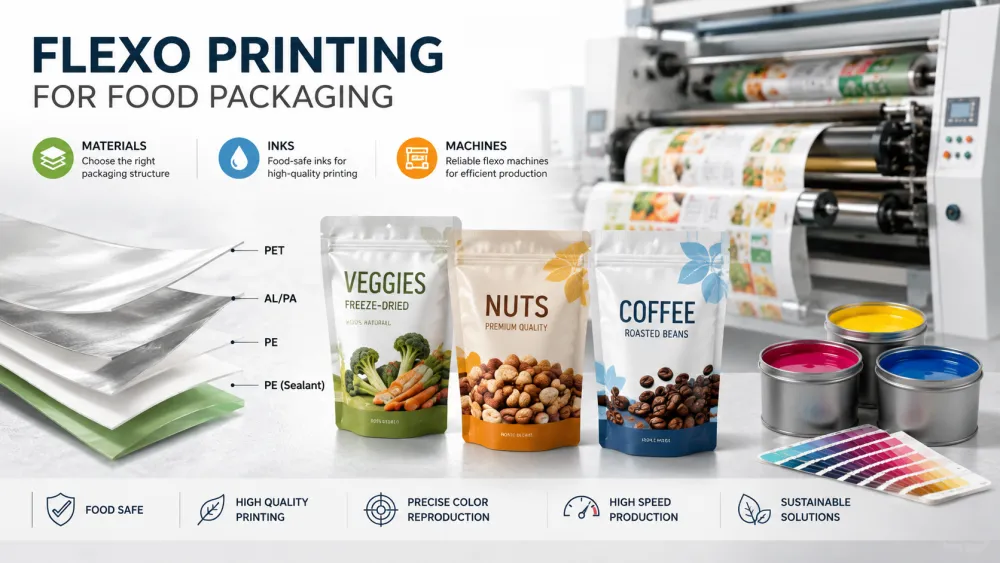 Flexo Printing for Food Packaging: Materials, Ink & Machine Guide