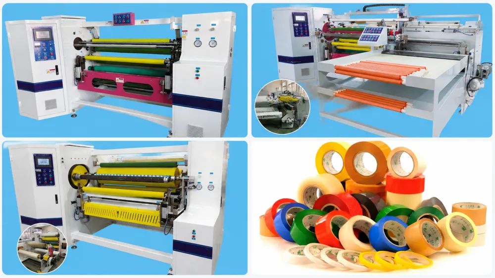 Automatic Tape Rewinding Machine for Adhesive Tape Production Details