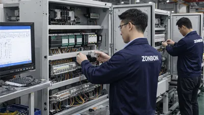 Electrical cabinet assembly and wiring for industrial packaging equipment