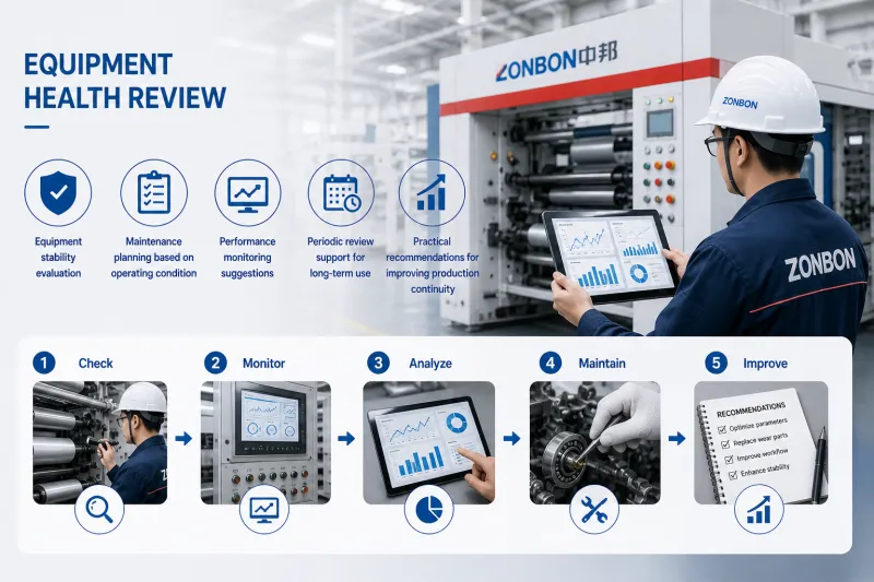 equipment health review for long term packaging machinery reliability
