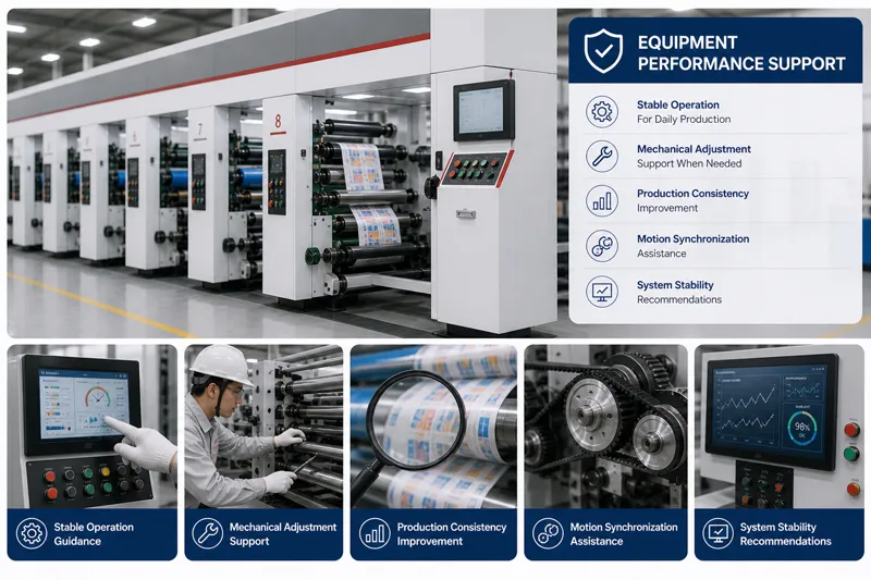 equipment performance support for stable packaging machinery operation