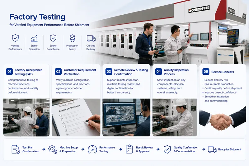 Factory Testing for Verified Equipment Performance Before Shipment