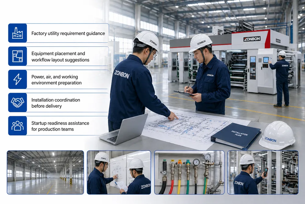 packaging machinery installation and commissioning preparation support