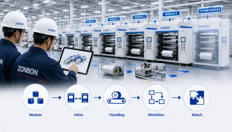 modular expansion support for packaging machinery production line upgrades