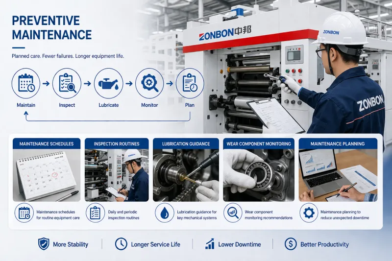 preventive maintenance support for packaging machinery lifecycle service