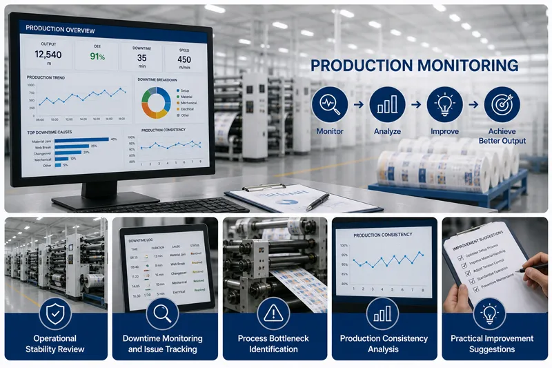 production monitoring suggestions for industrial packaging equipment