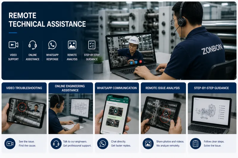 remote technical assistance for overseas packaging machinery customers