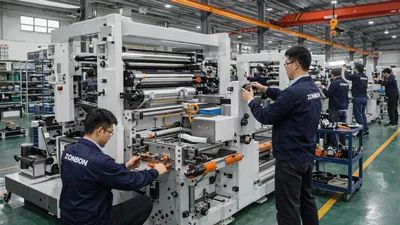 Standardized assembly hall for printing and converting machines