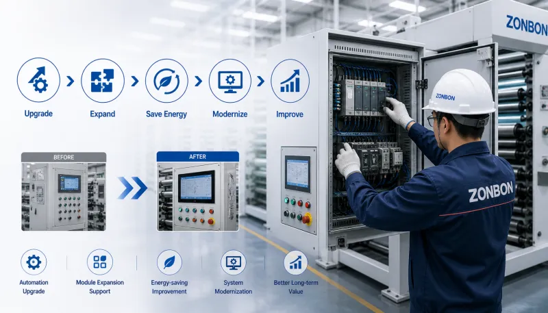 upgrade and retrofit support for industrial packaging equipment